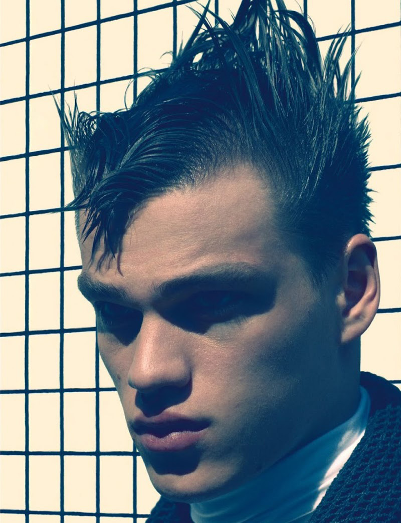 Punk Male With Mohawk Hairstyle On Black Background High-Res Stock Photo -  Getty Images