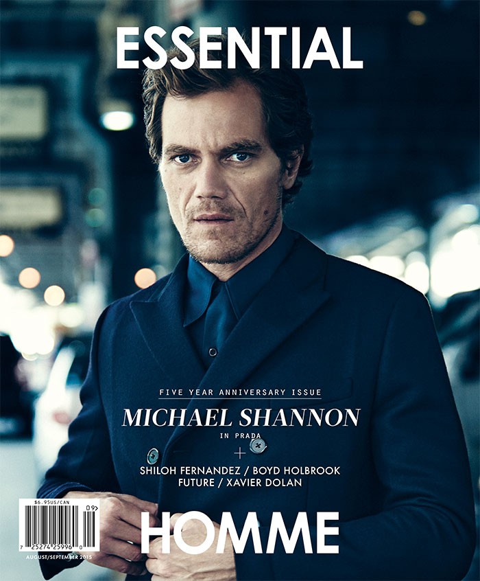 Michael Shannon photographed by Kevin Sinclair for Essential Homme with styling by Andrew Holden.