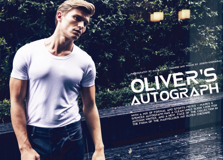 Oliver Cheshire photographed for Attitude magazine