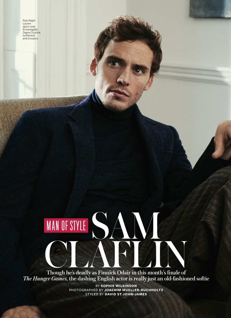 Sam Claflin appears is InStyle's 'Man of Style'