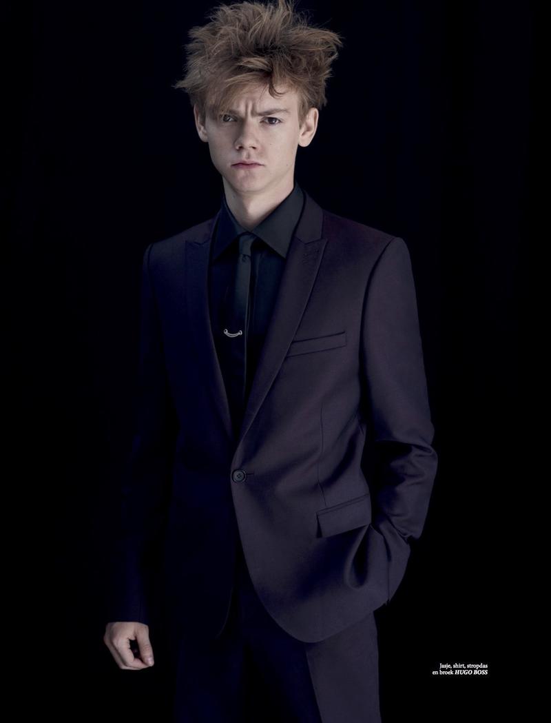 Thomas Brodie Sangster 2015 Photo Shoot LOfficiel Hommes NL 002