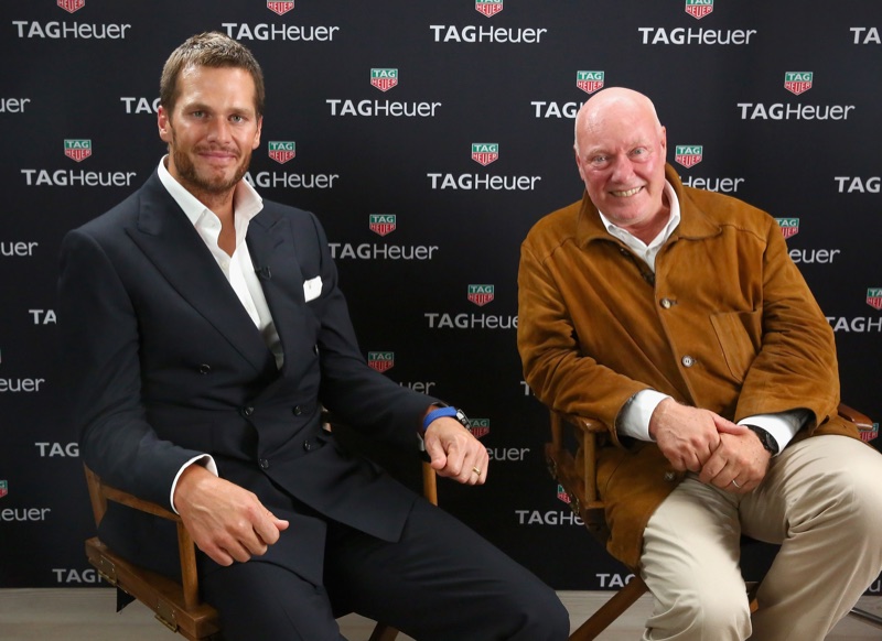 Tom Brady and LVMH Group Watch Division and TAG Heuer CEO Jean-Claude Biver