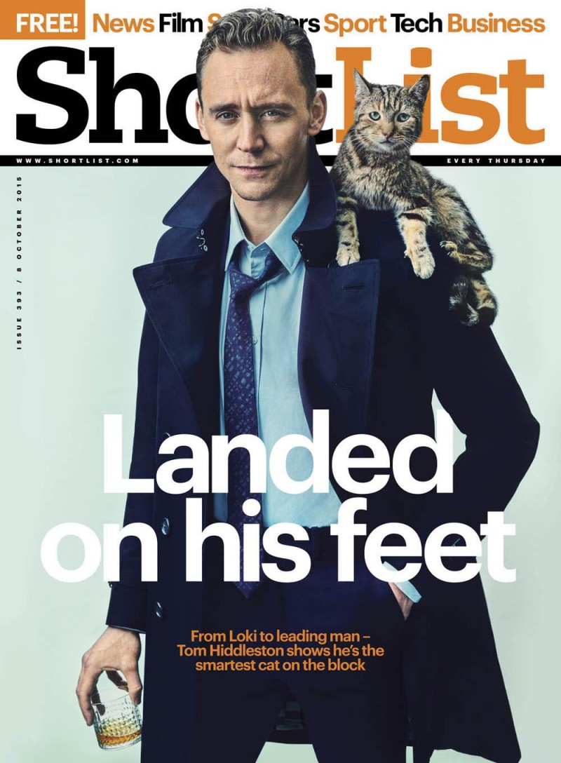 Tom Hiddleston covers ShortList magazine