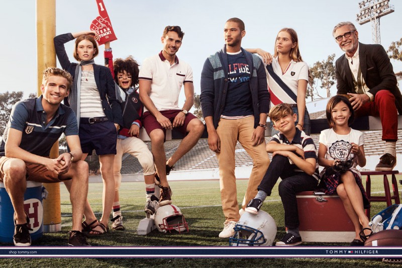 Tommy Hilfiger goes casual as the Hilfiger hits the football field for a relaxed fall-winter 2015 campaign.