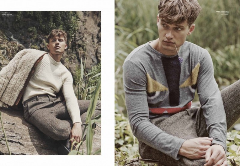 Vladimir Ivanov wears Fendi for Men's Folio.