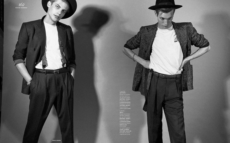 Baptiste Radufe + Felix Gesnouin Star in Vogue Hommes Cover Shoot