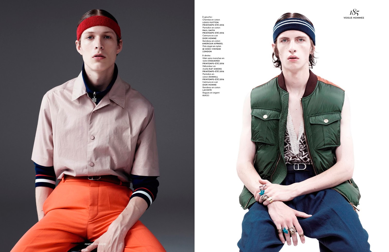 Fenêtre sur Court: Willy Vanderperre Goes Sporty for Vogue Hommes