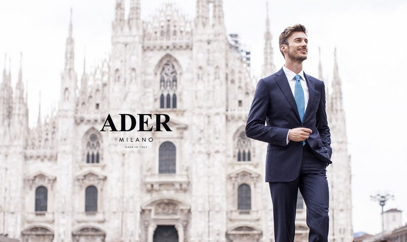 Model Djordie Bogdanovic stars in Ader Milano’s fall-winter 2015 advertising campaign. The Independent Men model is photographed by Michele De Andreis for the sartorial outing. Donning fine suiting and a sharp tuxedo, Djordie is groomed by Fabio Cicerale. 