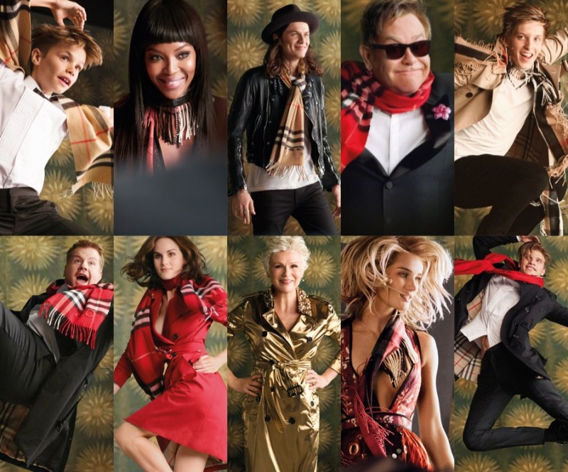 Top Row (Pictured Left to Right): Romeo Beckham, Naomi Campbell, James Bay, Elton John and George Ezra. Bottom Row: James Corden, Michelle Dockery, Julie Walters, Rosie and Toby Huntington-Whiteley.