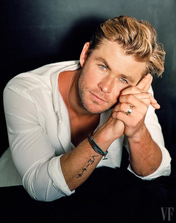 Chris Hemsworth poses for the pages of Vanity Fair.