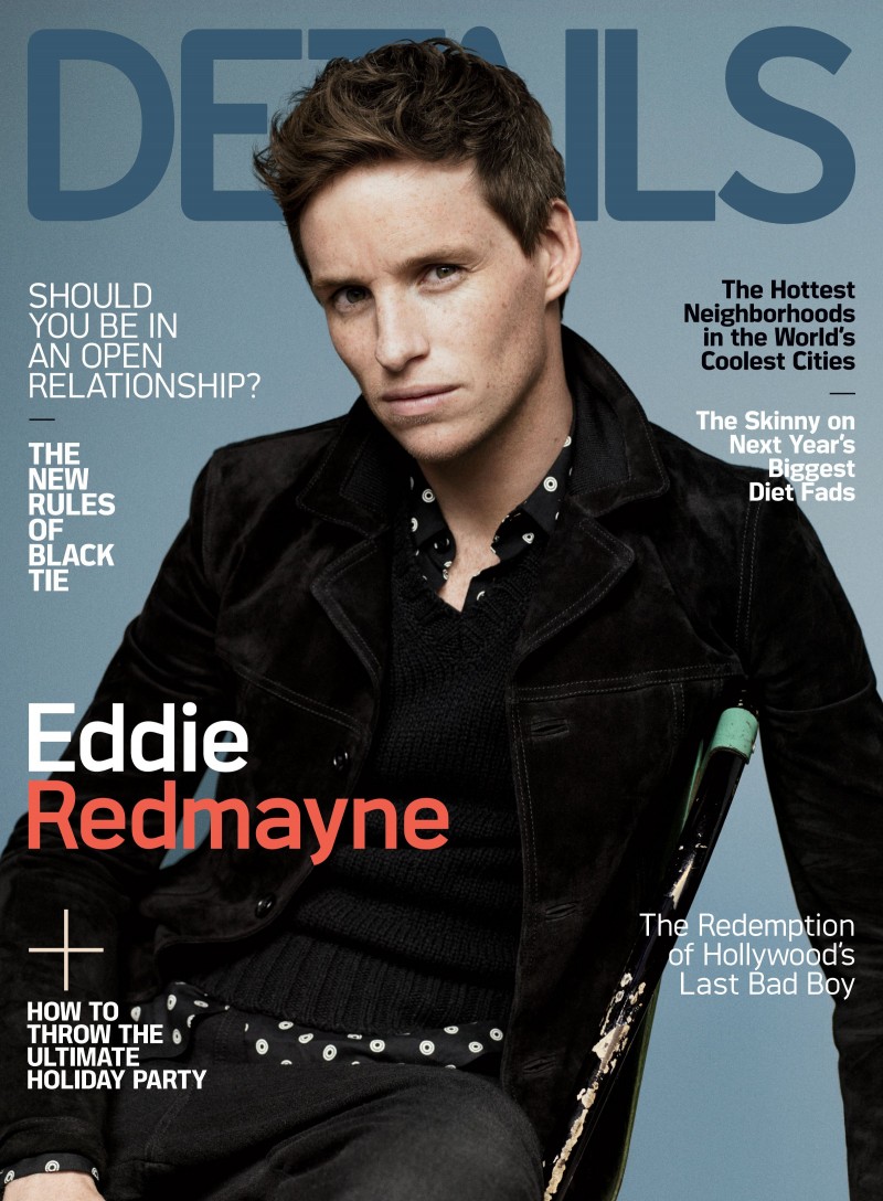 Eddie Redmayne covers the December 2015/January 2016 issue of Details magazine.