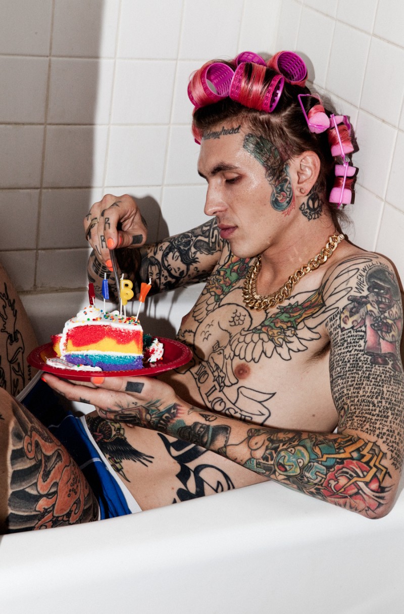 Bradley Soileau enjoys his birthday cake.