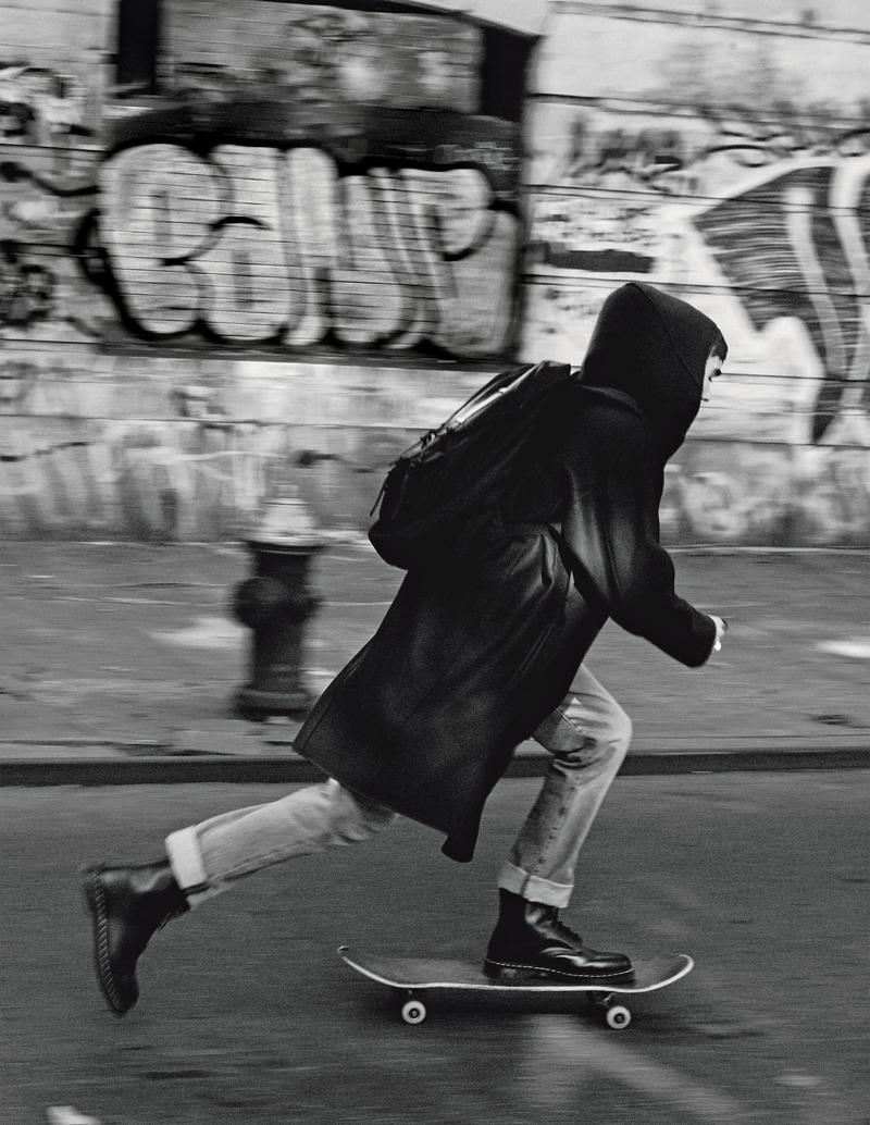 Gabriel-Kane Day-Lewis  skates his way through a new story for L'Uomo Vogue.