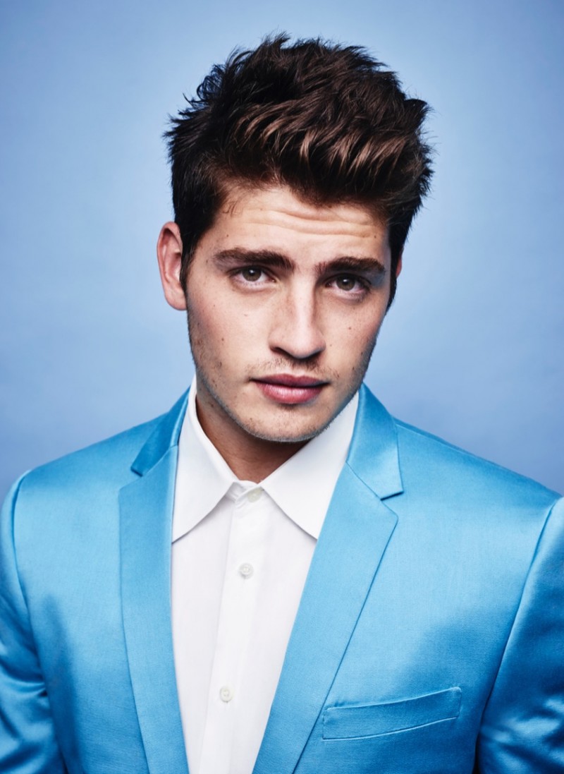 Gregg Sulkin wears blazer Anthony Franco and dress shirt Prada.