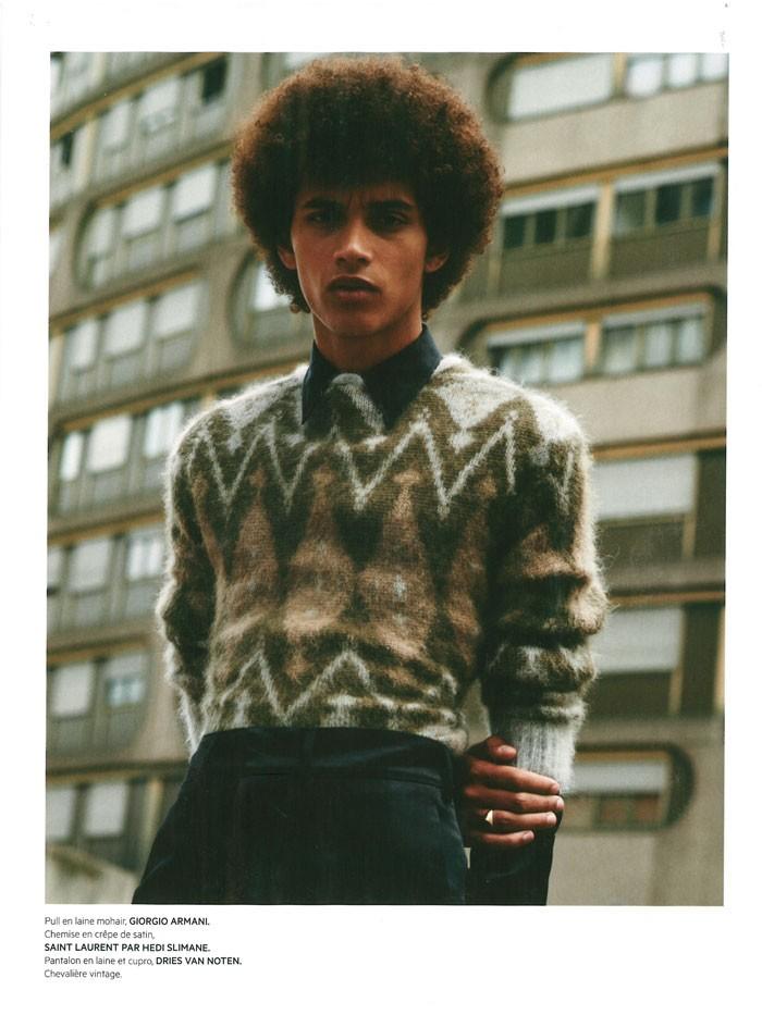 L'Officiel Hommes Paris: Jackson Hale Rocks Afro for Retro Styled Shoot