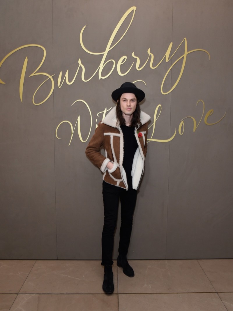 James Bay at the premiere of Burberry's Festive film.