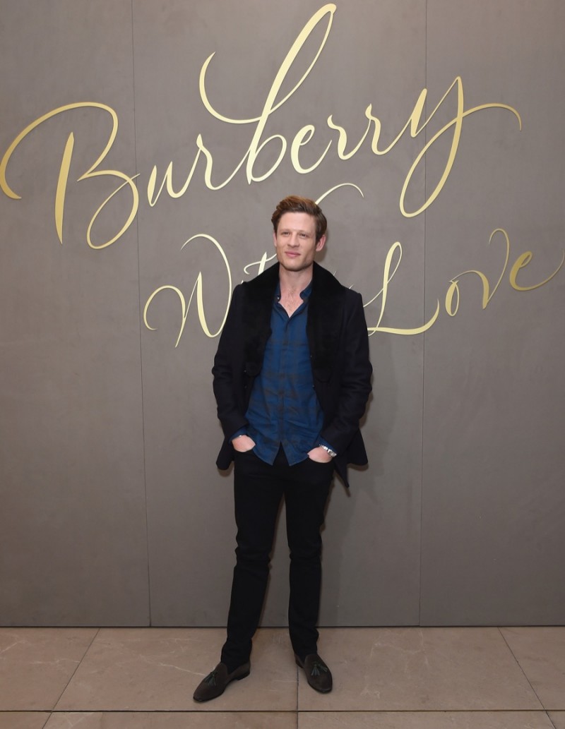 James Norton at the premiere of Burberry's Festive film.