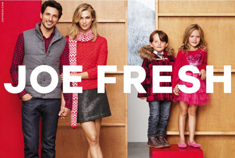 Andres Velencoso Segura and Karlie Kloss reunite with Joe Fresh for the holidays.