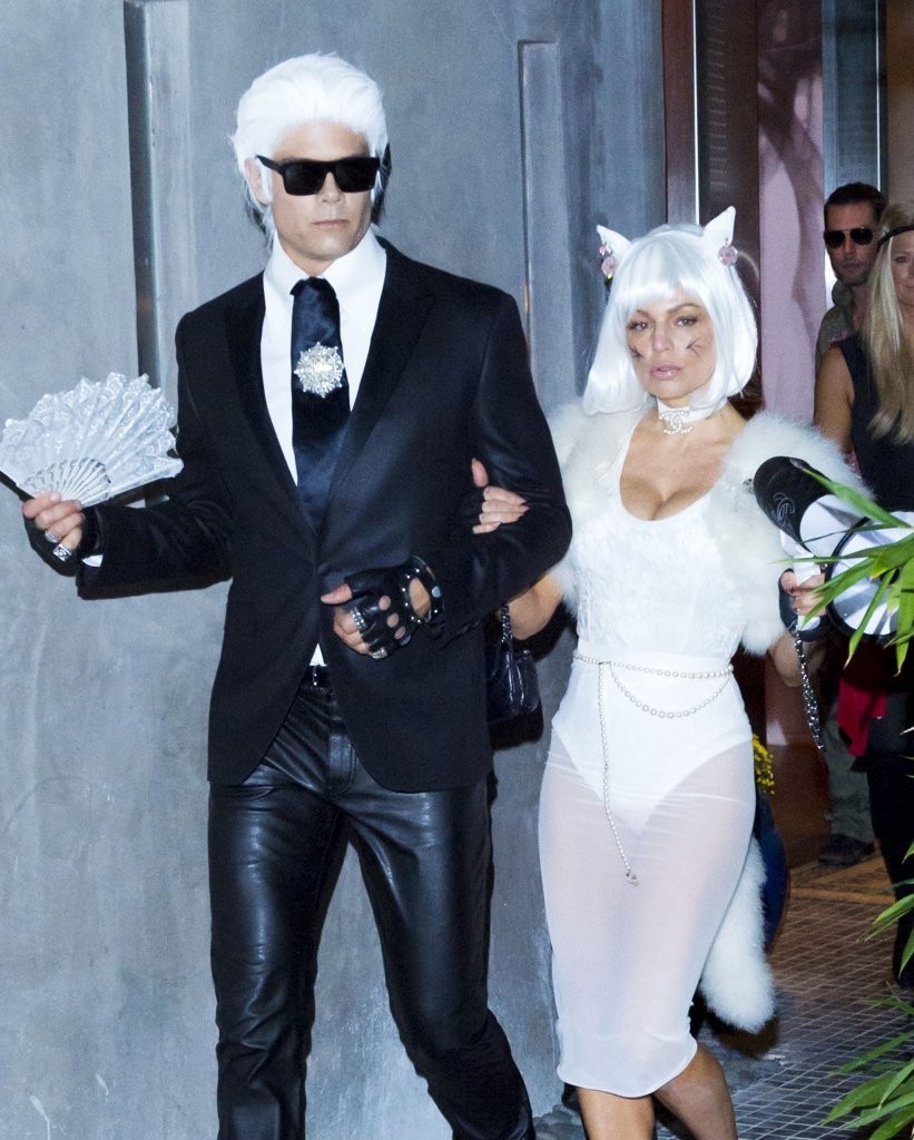 Josh Duhamel + Fergie Were Karl Lagerfeld & Choupette for Halloween