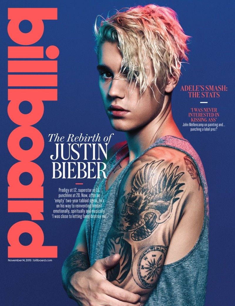 Justin Bieber covers the most recent issue of Billboard.