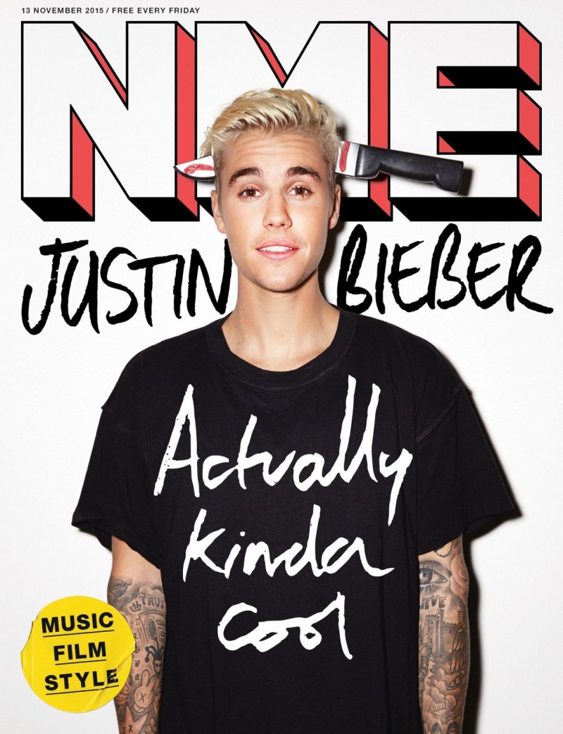 Justin Bieber covers the latest issue of NME