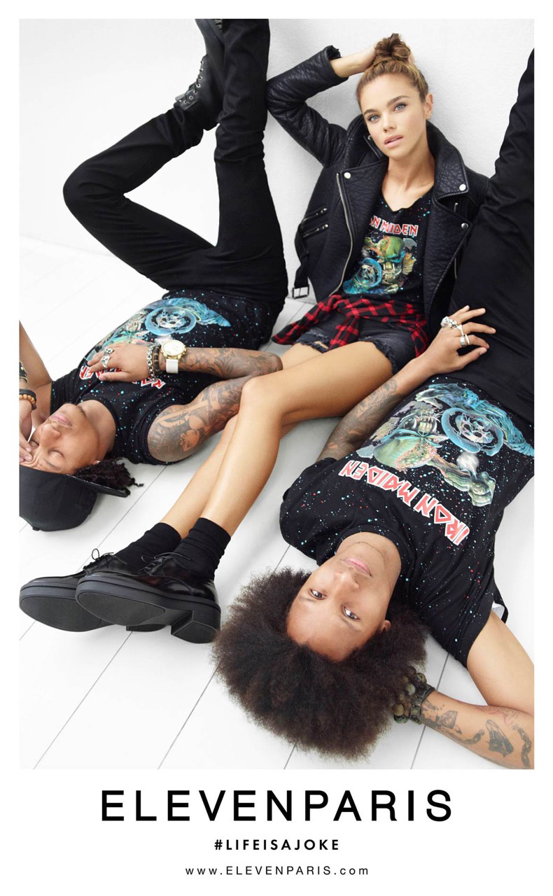 Les Twins wear pieces from their Eleven Paris collaboration.
