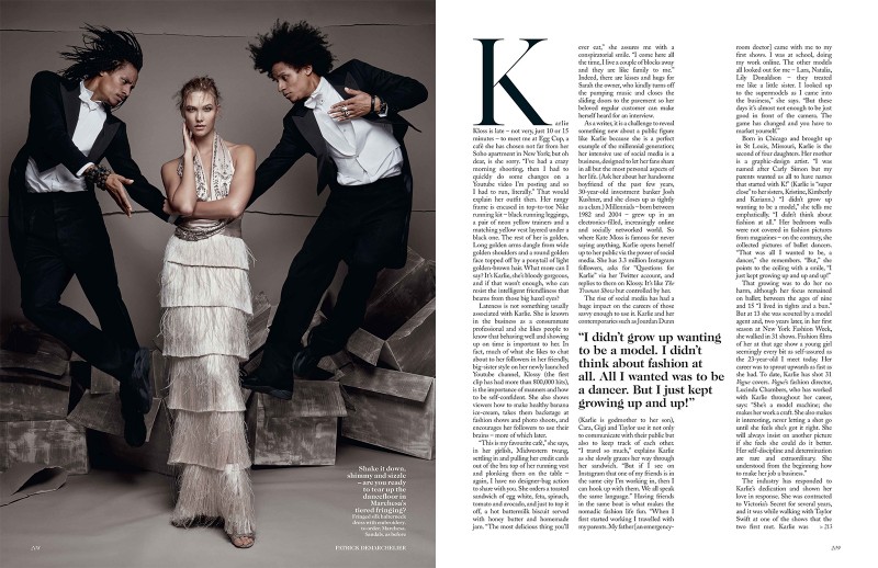 Les Twins and Karlie Kloss for British Vogue December 2015 Issue