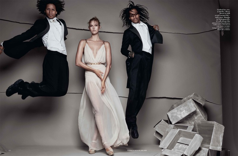 Les Twins and Karlie Kloss for British Vogue December 2015 Issue