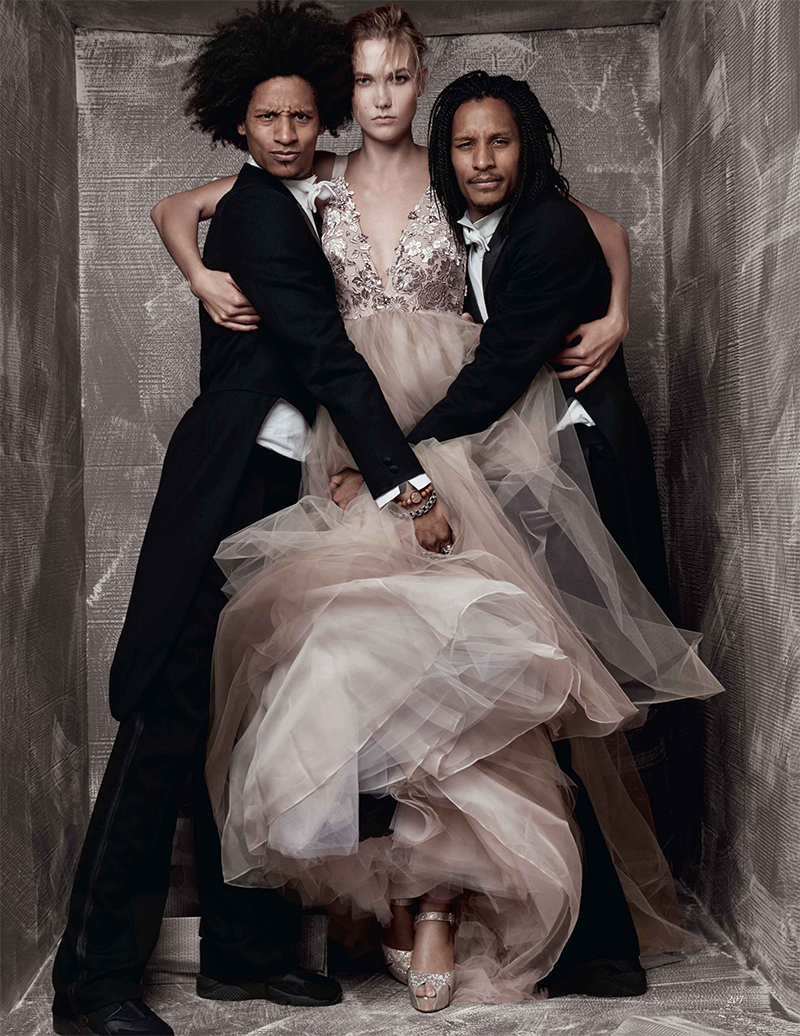 Les Twins and Karlie Kloss for British Vogue December 2015 Issue