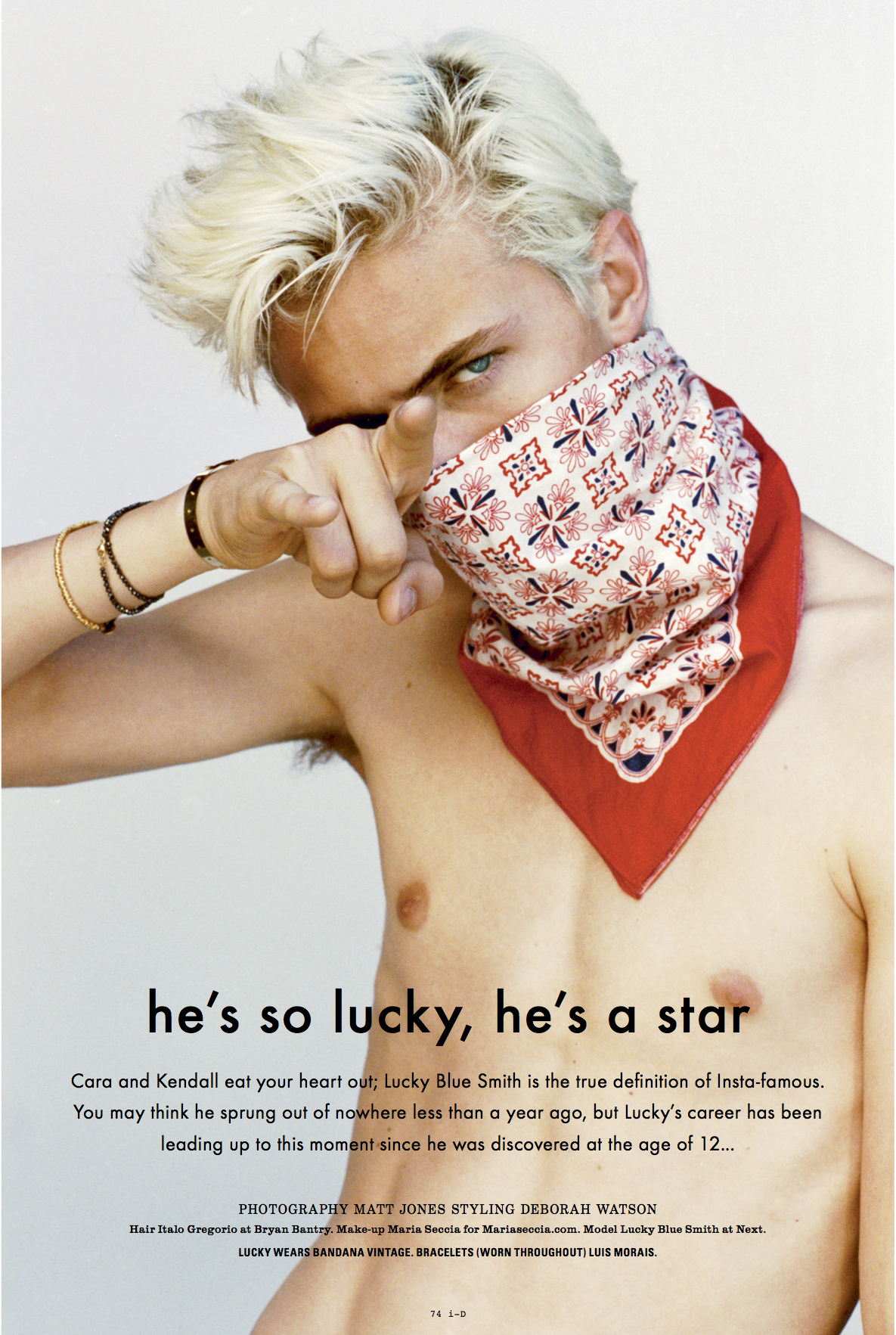 Lucky Blue Smith Charms in Casual i-D Shoot