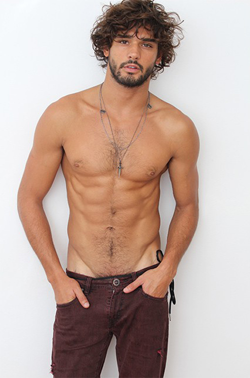 Marlon Teixeira goes shirtless for a digital picture update.