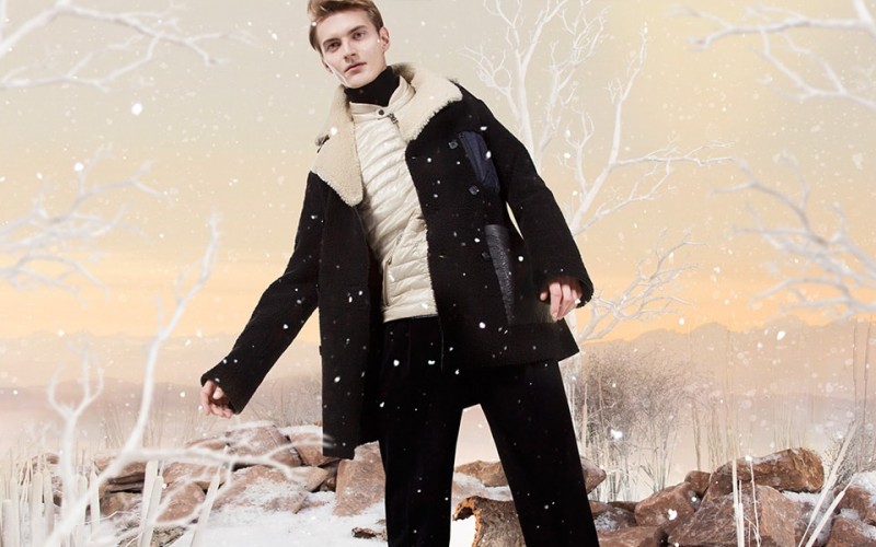 Julius wears James Long Shearling Peacoat