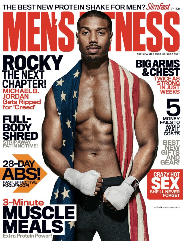 Michael B. Jordan flaunts his bulging biceps during photo shoot in