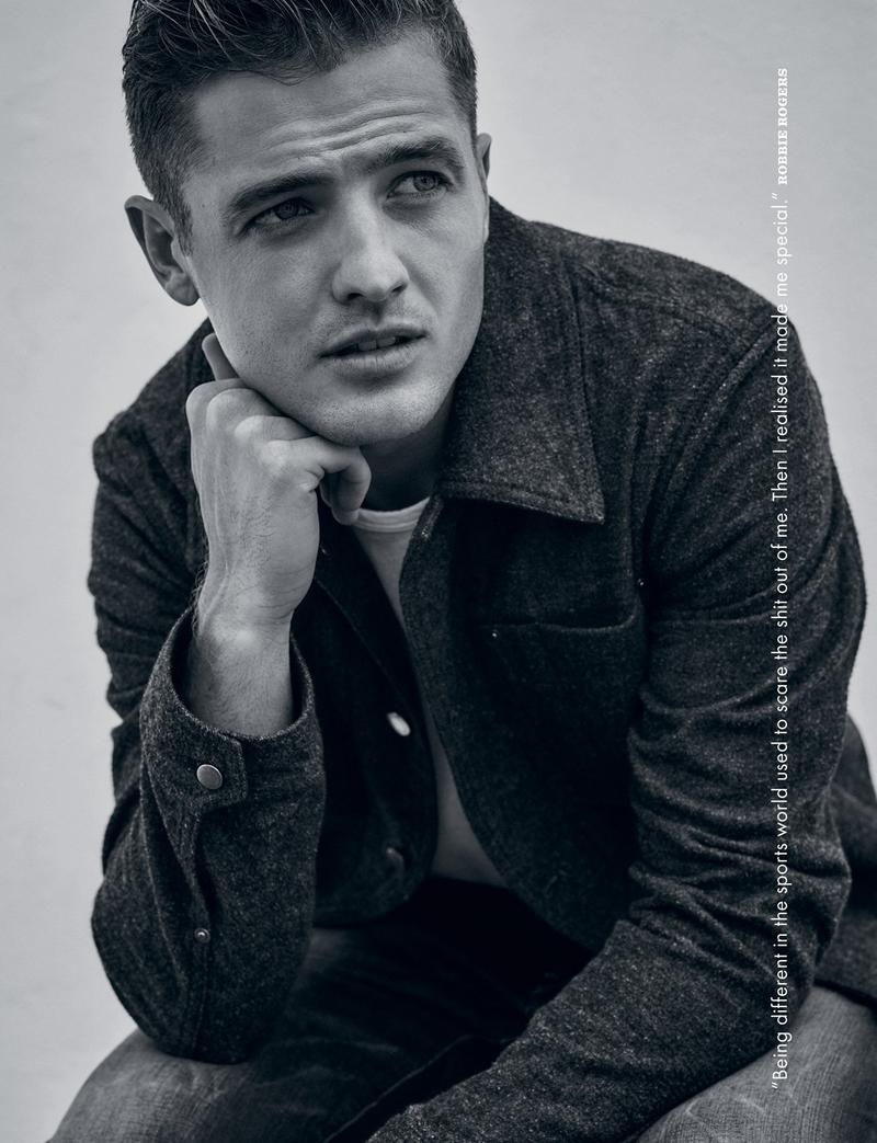 Robbie Rogers poses for the pages of i-D magazine.