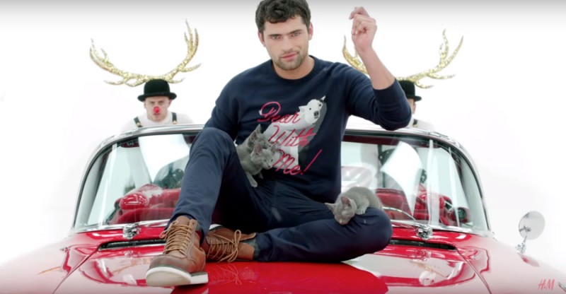 Sean O'Pry for H&M's holiday 2015 advertising campaign