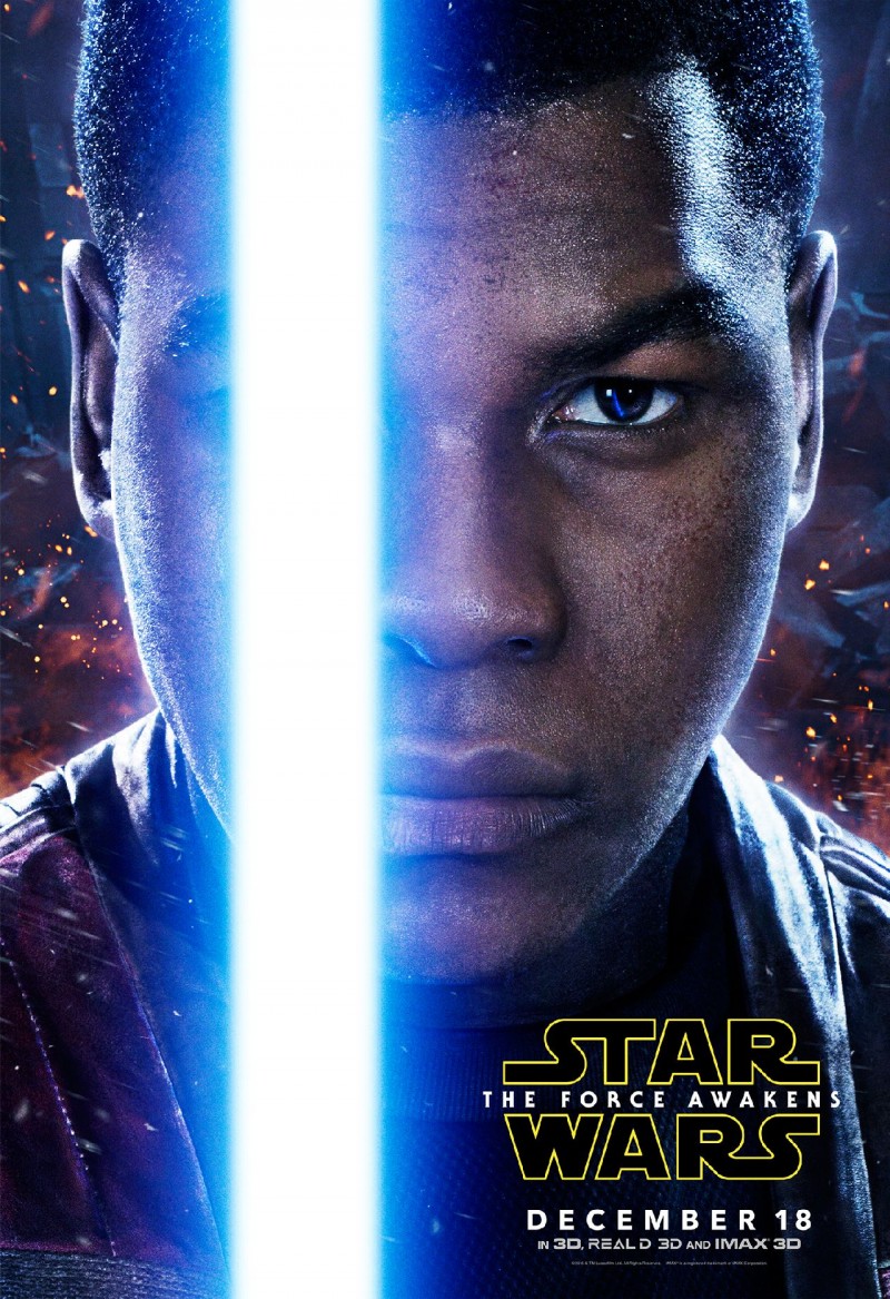 Star Wars: The Force Awakens Movie Poster Featuring John Boyega as Finn