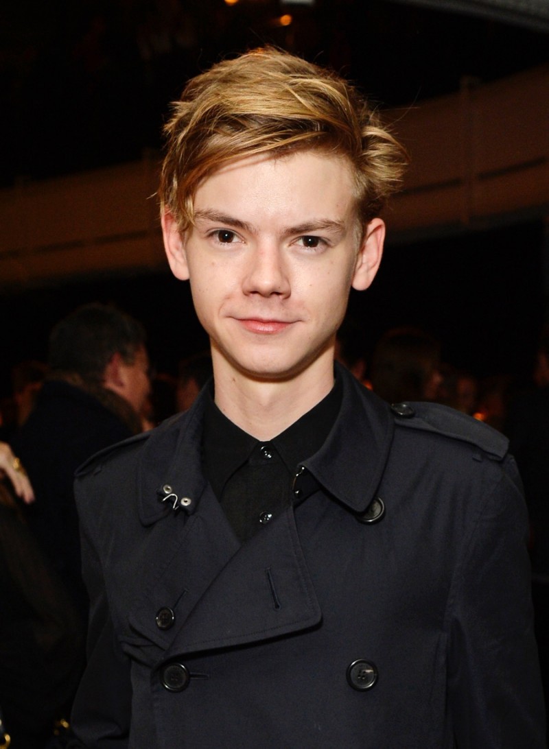 Thomas Brodie Sangster at the premiere of Burberry's Festive film.