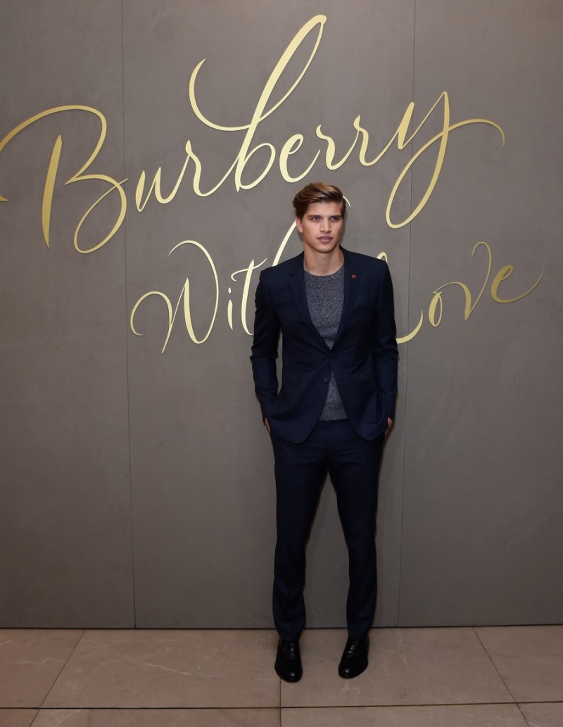 Toby Huntington-Whiteley at the premiere of Burberry's Festive film.