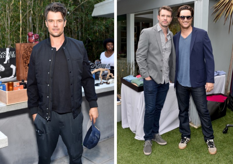 Pictured Left to Right: Josh Duhamel in Vince Camuto quilted varsity jacket. Scott Foley and Oliver Hudson don Vince Camuto blazers.
