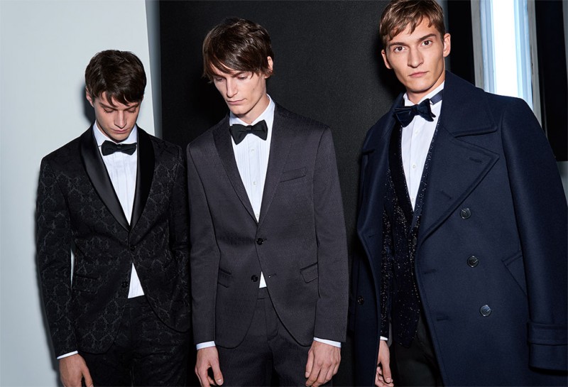 Zara prepares for the holidays with formal attire, complete with bow-ties.