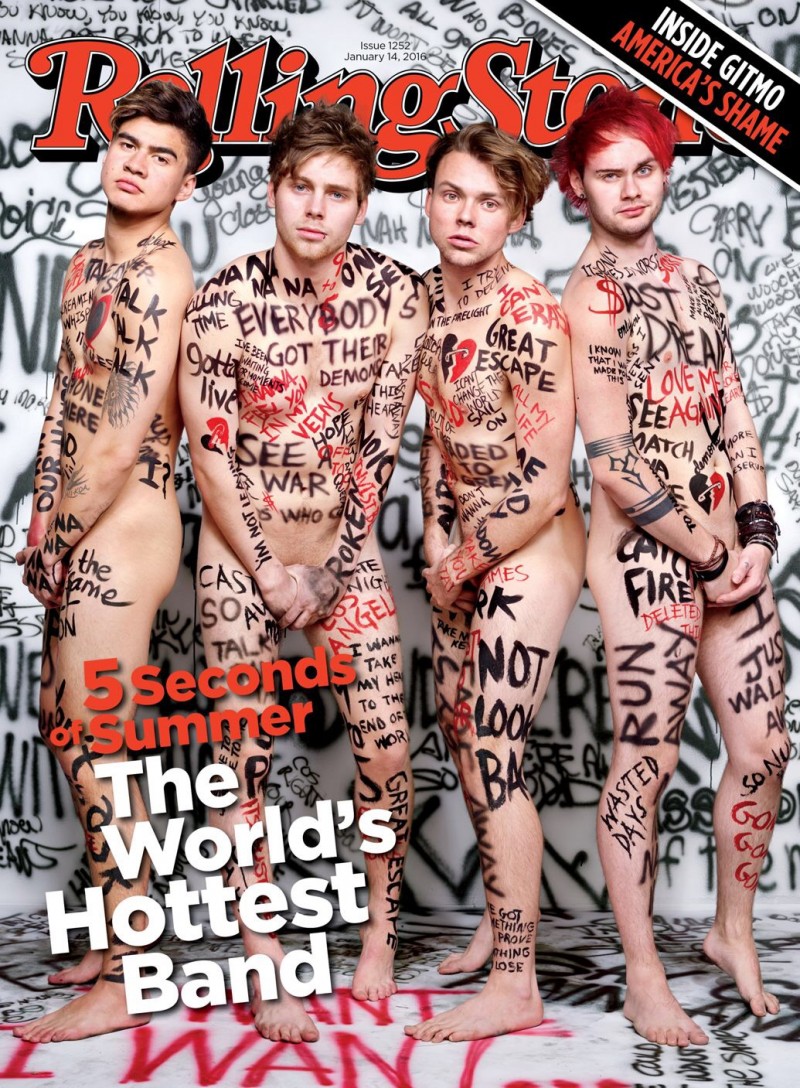 5 Seconds of Summer go nude for the latest cover of Rolling Stone. 