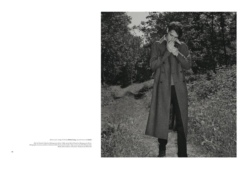 Adrien Sahores is picture-perfect for an editorial in Holiday magazine.