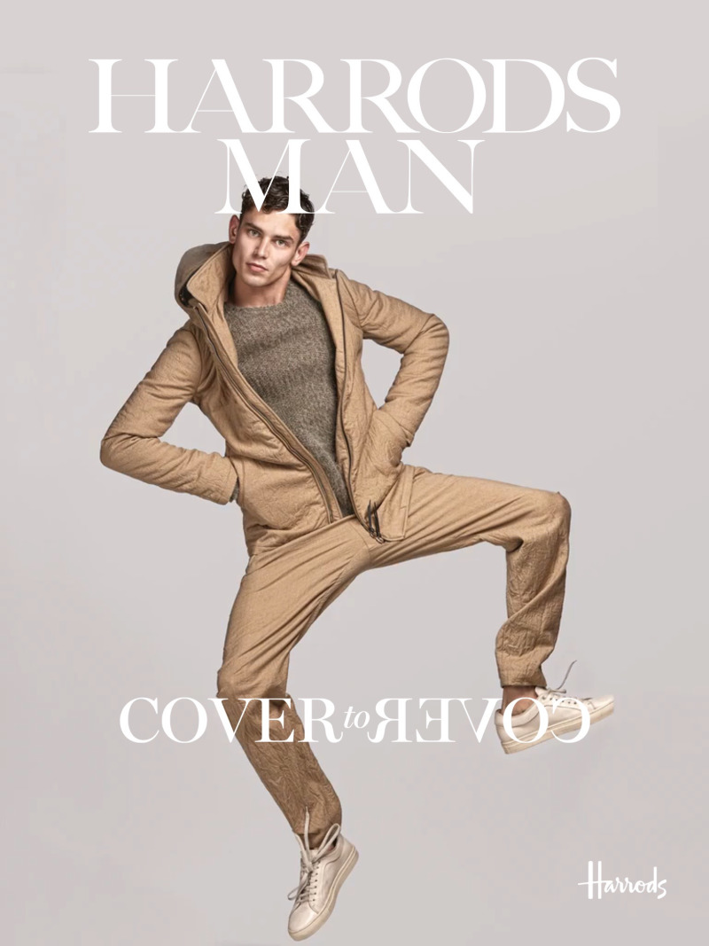 Arthur Gosse photographed for Harrods magazine in Giorgio Armani.