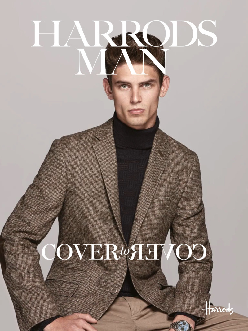 Arthur Gosse photographed for Harrods magazine in Corneliani.