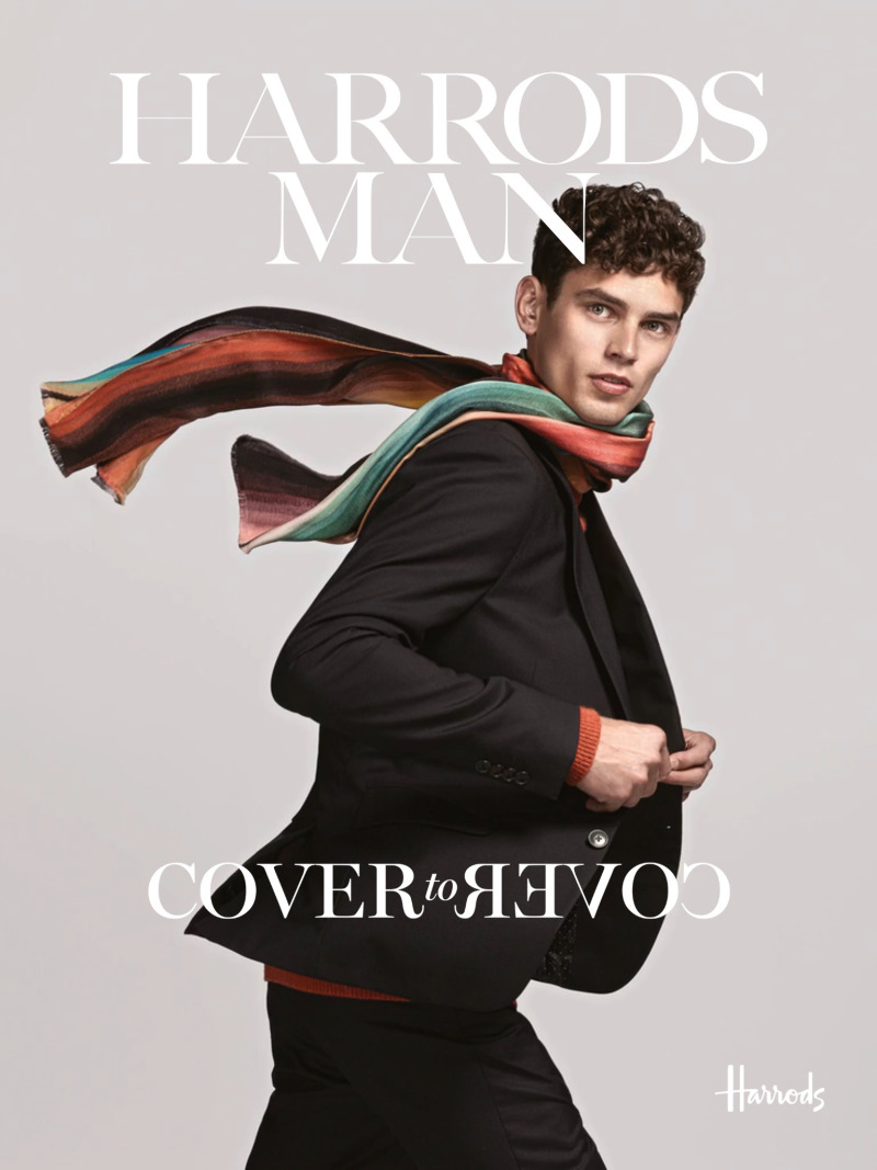 Arthur Gosse photographed for Harrods magazine in Paul Smith.