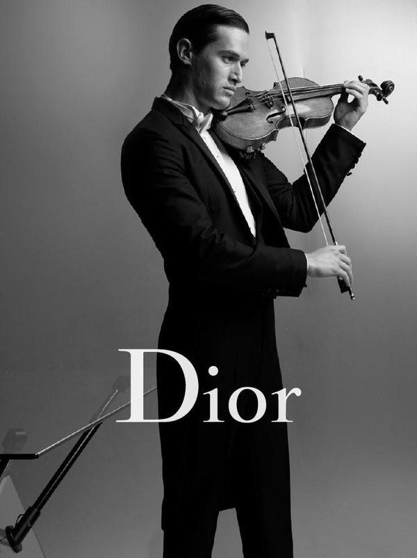 Charlie Siem photographed by Karl Lagerfeld for Dior Homme's fall-winter 2015 campaign.