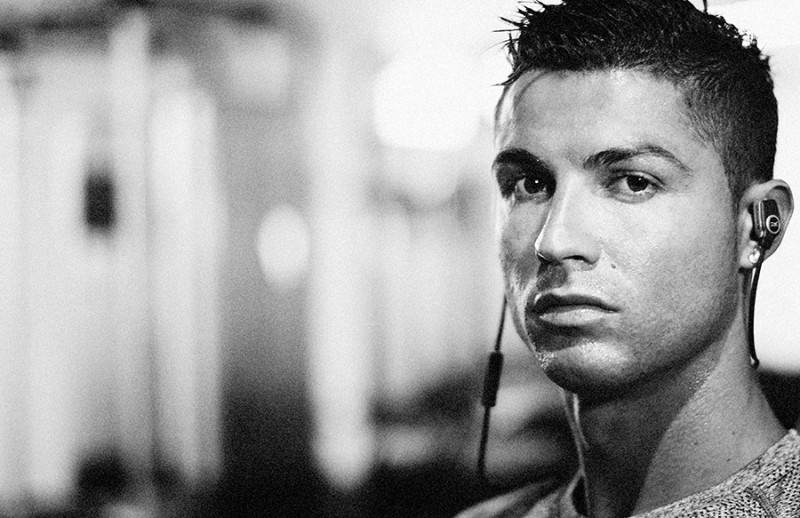 Cristiano Ronaldo wears his Monster ROC In-Ear Headphones. 