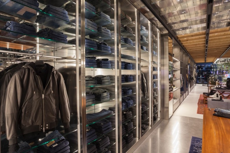 An interior image of Diesel's Madison Avenue store.