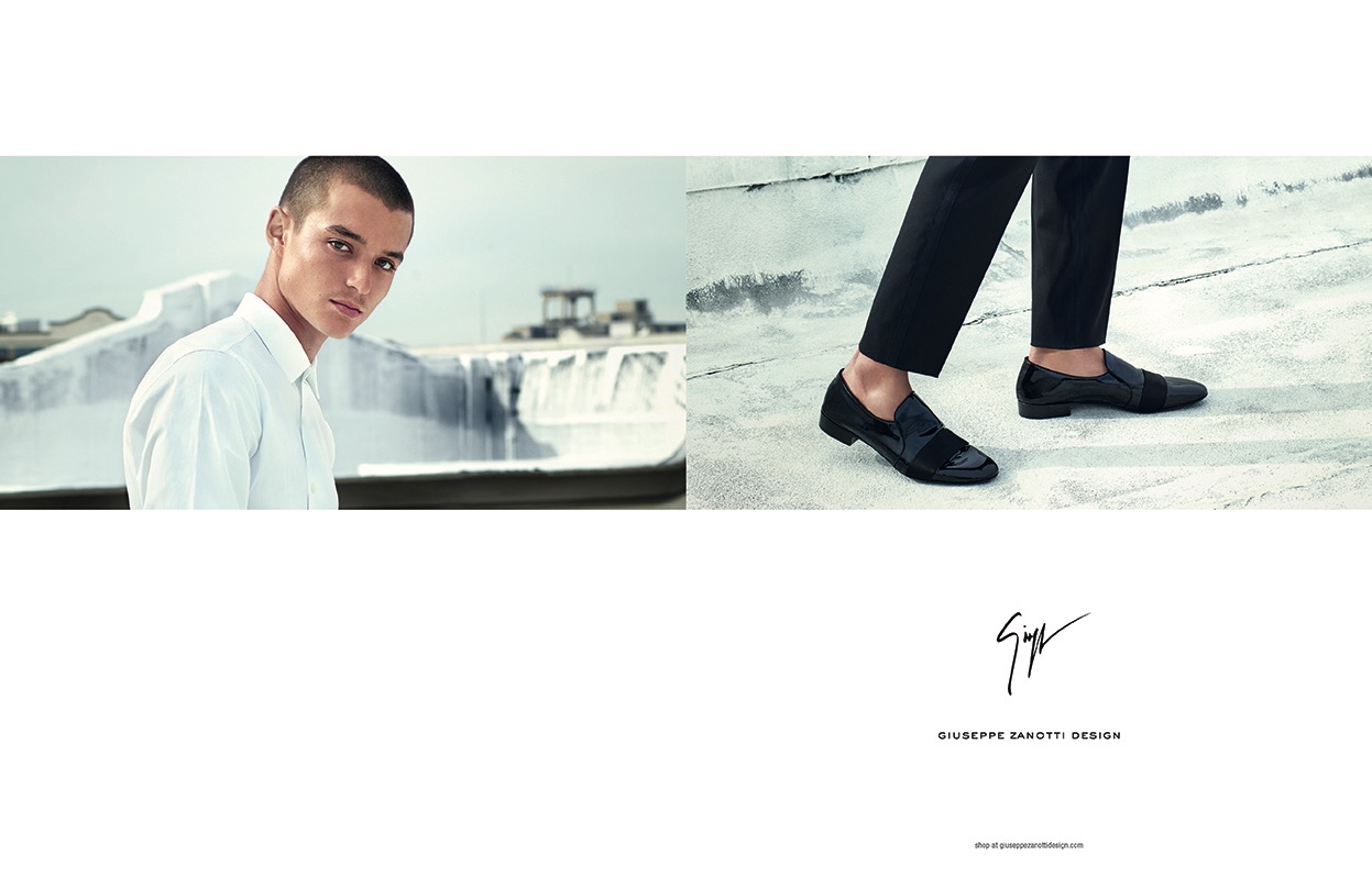 Giuseppe Zanotti Goes Minimal for Spring Ads