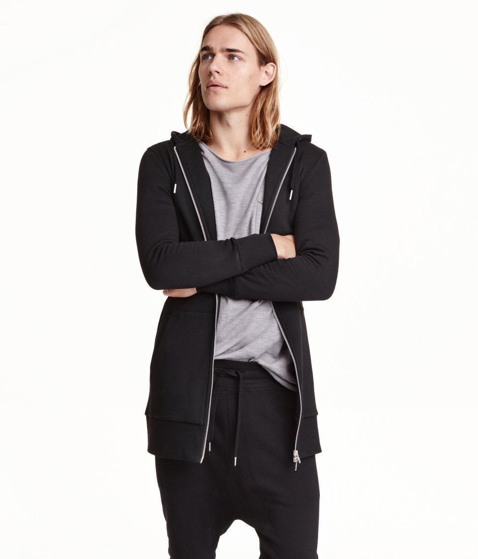 H&M Men Long Hooded Jacket